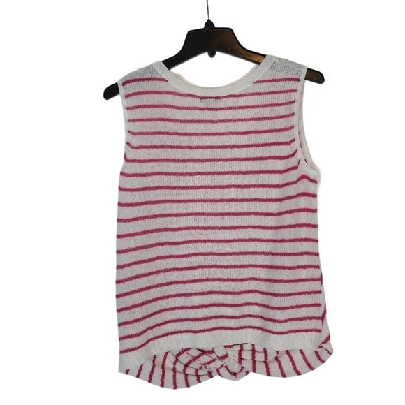 Splendid Stripe Cotton Pink White Tank Top Medium NWT - Picture 7 of 9